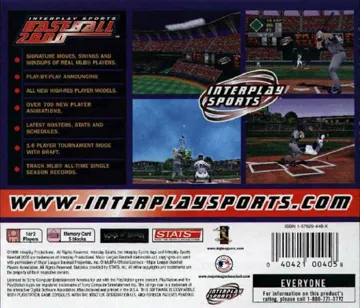 Interplay Sports Baseball 2000 (US) box cover back